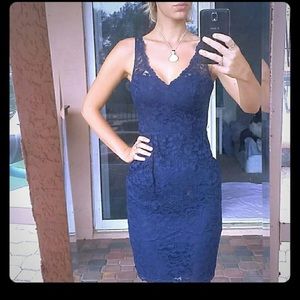 Navy lace dress